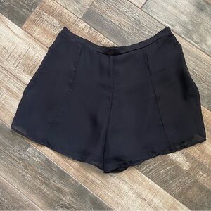 Askari Women's Black Sheer Wide Leg Short Shorts Size L